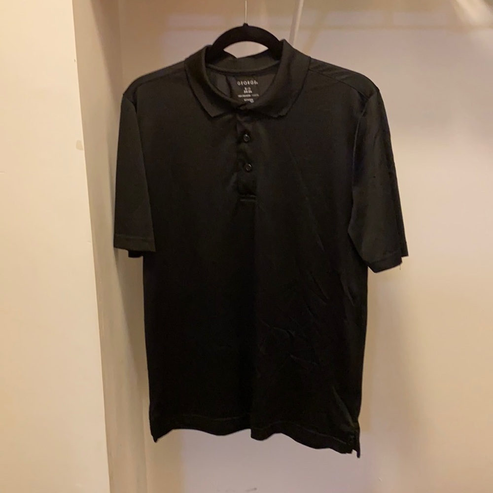 Black collard performance shirt